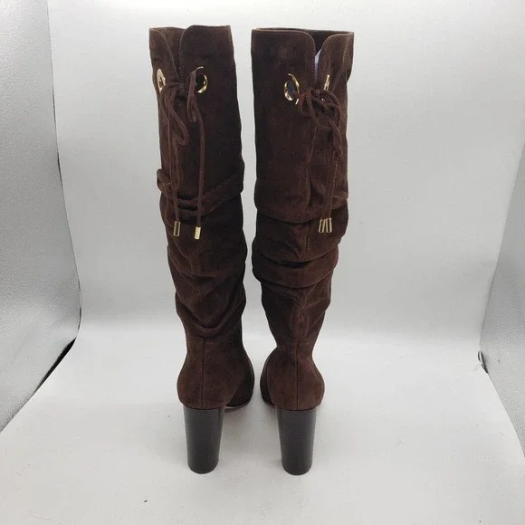 PAIGE Brown Heeled Boots - Picture 3 of 11